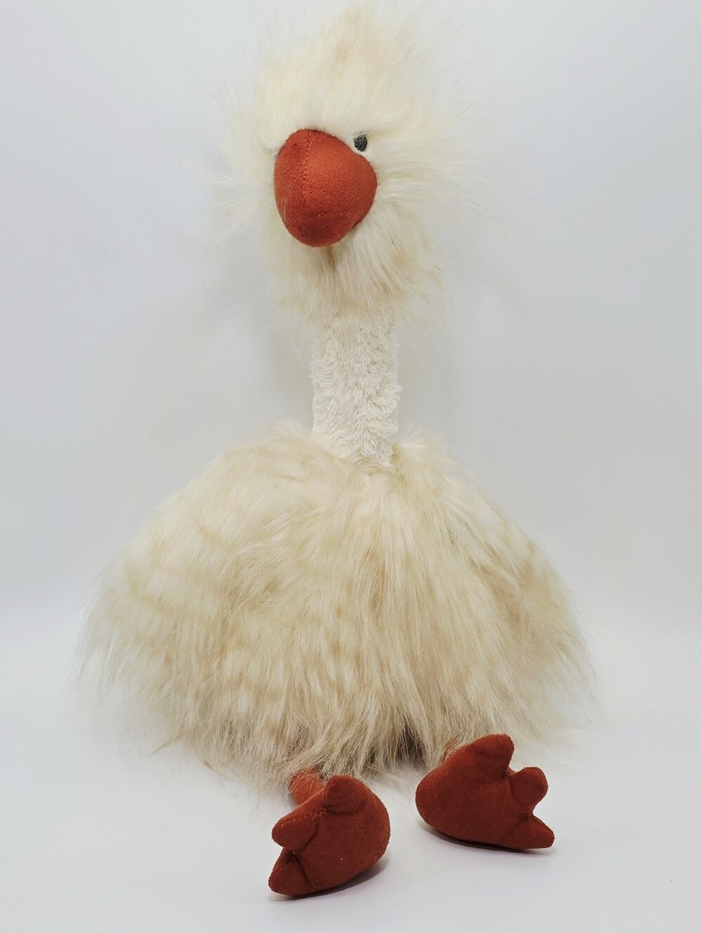 Jellycat Retired Gabby The Goose 16" Plush Stuffed Animal White Emu Ostrich